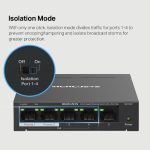MERCUSYS 5-PORT GIGABIT DESKTOP SWITCH WITH 4-PORT POE+ MS105GP – Image 7