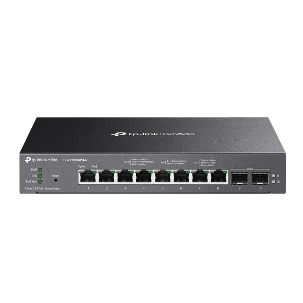 SG2210XMP-M2(UN)1.0_Omada_2.5G_Switch-01_normal_20231109030148w TP-LINK -SG2210XMP-M2- OMADA 8-PORT 2.5GBASE-T AND 2-PORT 10GE SFP+ SMART Switch with 8-Port PoE+ – Image 1