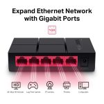 MERCUSYS - MS105G - 5-PORT 10/100/1,000 MBPS DESKTOP SWITCH – Image 3
