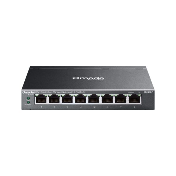 TP-LINK -ES208GP- Switch Gigabit Omada facile à gérer, 8 ports avec PoE+