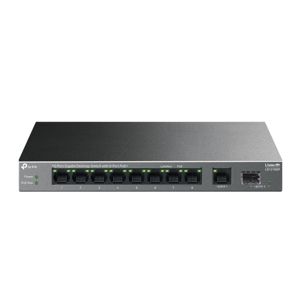 LS1210GP_UN_1.0_01_normal_20231123060840g TP-LINK 10-PORT GIGABIT DESKTOP SWITCH WITH 8-PORT POE+ - LS1210GP – Image 1