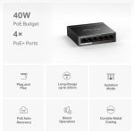 MERCUSYS 6-PORT 10/100MBPS DESKTOP SWITCH WITH 4-PORT POE+ - MS106LP – Image 4