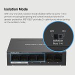 MERCUSYS 6-PORT 10/100MBPS DESKTOP SWITCH WITH 4-PORT POE+ - MS106LP – Image 7