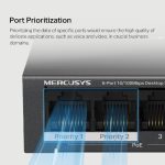 MERCUSYS 6-PORT 10/100MBPS DESKTOP SWITCH WITH 4-PORT POE+ - MS106LP – Image 8