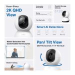TP-LINK Caméra de surveillance 2K panoramique / inclinable - TAPO C220 – Image 2