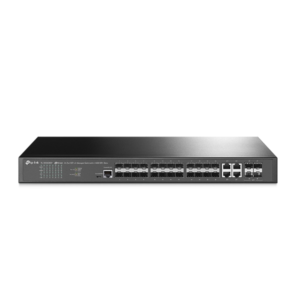TL-SG3428XF_UN_1_01_normal_20220530031236l TP-LINK Switch administrable JetStream 24 ports SFP L2+ avec 4 emplacements SFP+ 10GE - TL-SG3428XF – Image 1