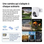 EZVIZ Caméra de Surveillance Extérieure 2K⁺ sur Batterie avec Panneau Solaire 5W - HB8 Lite 4G – Image 4