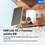 EZVIZ Caméra de Surveillance Extérieure 2K⁺ sur Batterie avec Panneau Solaire 5W - HB8 Lite 4G – Image 3