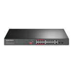 MERCUSYS 16-PORT 10/100MBPS + 2-PORT GIGABIT RACKMOUNT SWITCH WITH 16-PORT POE+ -MS118CP-
